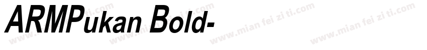 ARMPukan Bold字体转换